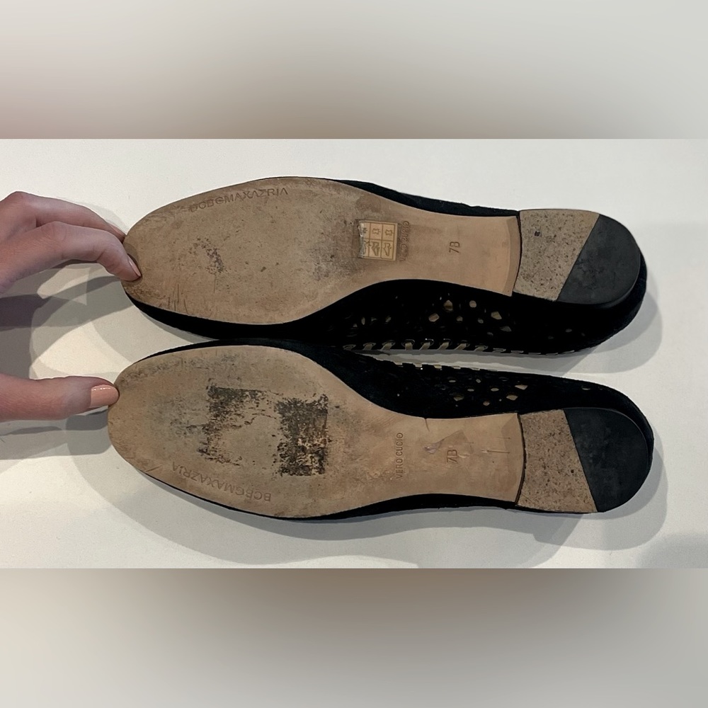 BCBG Ballerina Flat Black and Tan Suede - Picture 9 of 9